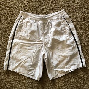 Lululemon White Athletic Shorts